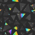 Abstract triangle seamless pattern with colored grunge texture Royalty Free Stock Photo