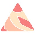 Round Corners Organic Blotch of colorful shapes. abstract triangle shape random colorful blotch.