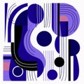 Abstract Art Nouveau-inspired Illustration With Bold Geometric Minimalism