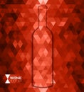 Abstract triangle wine background