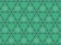 Abstract triangles textured green pattern