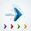 Abstract triangular arrow logo Royalty Free Stock Photo