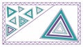 Abstract Triangular Geometric Pattern in a Frame, vector design Generative AI Royalty Free Stock Photo