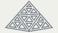 Abstract Triangular Geometric Pattern. Repeating pyramid texture, vector design Generative AI Royalty Free Stock Photo