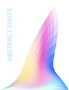 Abstract triangular multicolor shape. Vector graphics