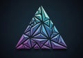 Abstract triangular pattern composed of smaller, faceted geometric Royalty Free Stock Photo