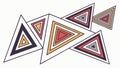 Abstract Triangular Patterns Vector, Interconnected Geometric Shapes, vector design Generative AI Royalty Free Stock Photo
