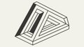 Abstract Triangular Prism Structure, Geometry, vector design Generative AI Royalty Free Stock Photo