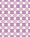 Abstract Tribal Argyle Floral Square Tile Geometric Vector Seamless Fabric Texture Pattern Background Royalty Free Stock Photo