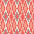 Abstract tribal art ethnic seamless Ikat pattern folk repeating Royalty Free Stock Photo