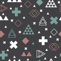 Abstract tribal background. Geometric scandinavian seamless