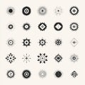 Abstract Tribal Patterns in Black and White Geometric Shapes for Creative Projects Royalty Free Stock Photo