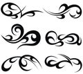 Abstract tribal tattoo patterns