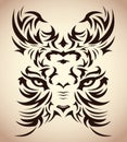 Abstract tribal tiger vector - tattoo - eyes