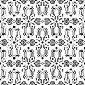 Abstract tribe ornament seamless vector pattern. Royalty Free Stock Photo