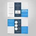 Abstract trifold brochure design template vector