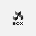 Abstract Triple Cube Box Logo Design Template Royalty Free Stock Photo