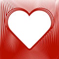Abstract triple heart background waves lines
