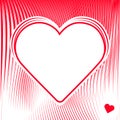 Abstract triple red heart background