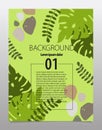 abstract Tropic green background composition elements vector 01