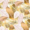 Abstract tropical foliage seamless pattern