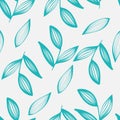 Beautifull tropical flowers and leaves seamless pattern design