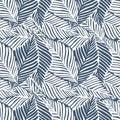 Abstract tropical pattern, palm leaves seamless floral background Royalty Free Stock Photo