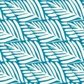 Abstract tropical pattern, palm leaves seamless floral background Royalty Free Stock Photo