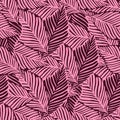 Abstract tropical pattern, palm leaves seamless floral background Royalty Free Stock Photo