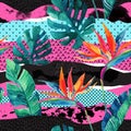 Abstract tropical summer design seamless pattern.