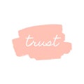 Abstract trust sign vector in color pink