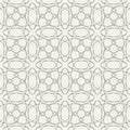 Abstract tessellation pattern with tangled lines. Dark grey structure on light cream background.