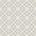 Abstract tessellation pattern with tangled lines. Dark grey structure on light cream background.