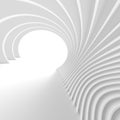 Abstract Tunnel Background. White Circular Building Royalty Free Stock Photo