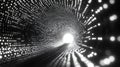 Abstract tunnel of light dot matrix data Royalty Free Stock Photo