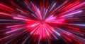 Abstract tunnel of multicolored red glowing bright neon laser energy Royalty Free Stock Photo