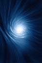 An abstract tunnel of navy blue energy. Generative AI Royalty Free Stock Photo