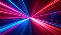 Abstract Tunnel of Red Blue Light Streaks Speed Motion Effect Background Royalty Free Stock Photo