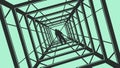 Abstract Tunnel View, Geometric Perspective Design, vector design Generative AI Royalty Free Stock Photo