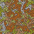 Abstract turing pattern design in orange and yellow colours 1803