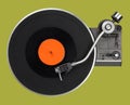 Abstract turntable on tabac Royalty Free Stock Photo