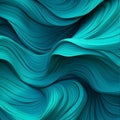 Abstract turquoise background with smooth wavy lines. Vector illustration Royalty Free Stock Photo