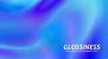 Abstract turquoise blue blurred background with neon gradient. Vector wallpaper