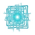 Abstract Turquoise Network Radiating Light, Symbolizing Connection and Modern Technology Royalty Free Stock Photo
