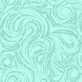 Abstract turquoise vector texture made of smooth spirals and loops. Fiber of wood or marble twisted pattern. Waves or Royalty Free Stock Photo