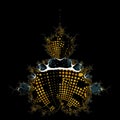 intricate fractal pattern and design black and gold colours