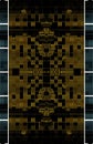 gold and black squared tiles mosaic dice square format design with turquoise ladder