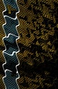 gold and black minute squared tiles wavy design