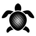 Abstract turtle icon, simple style