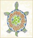 Abstract turtle vector symbol. Illustration a turt